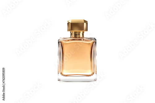 mock-up perfume glass bottle isolated on transparent background, for a new product of luxury perfume of ladies and new beautiful packaging.