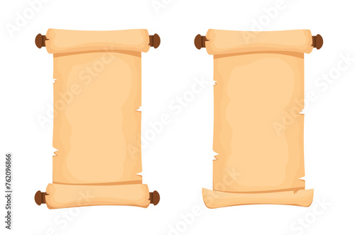 set of parchment paper vintage vector illustration	

