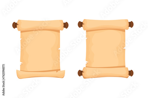 set of parchment paper vintage vector illustration	
