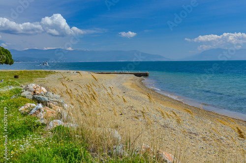 Çamlık Plaj scenic beach and Marmara sea near Kapakli (Yalova province, Turkey)  photo