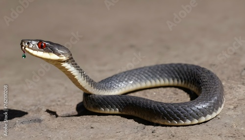 A Snake With A Jewel In Its Mouth As If Offering
