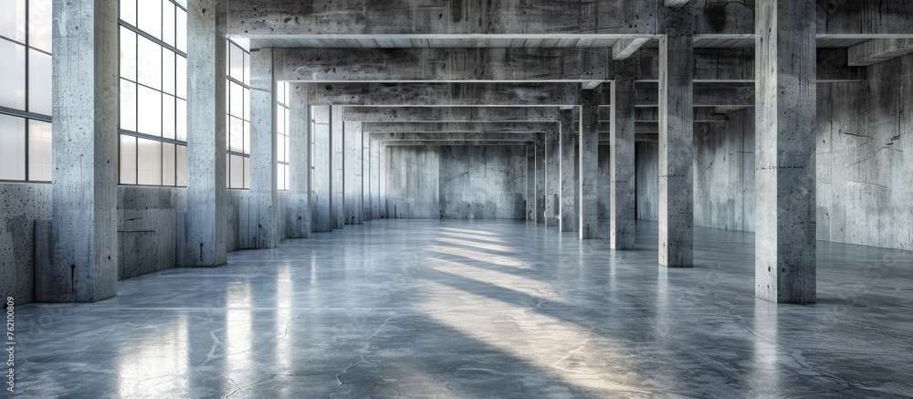 Empty concrete interior space