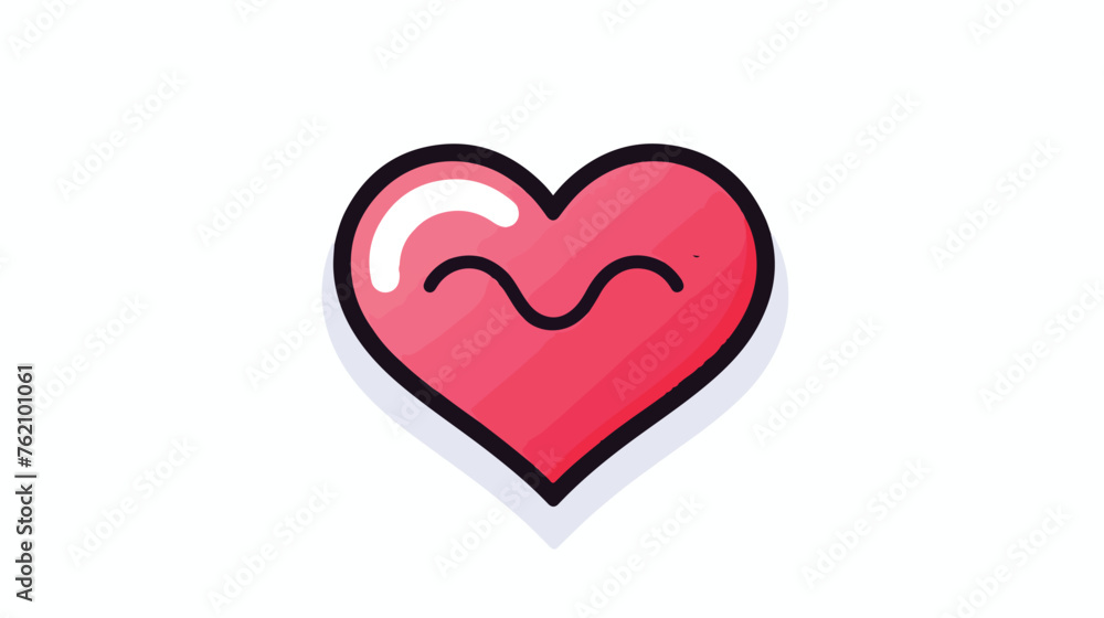 Love icon vector - Cute heart sticker illustration