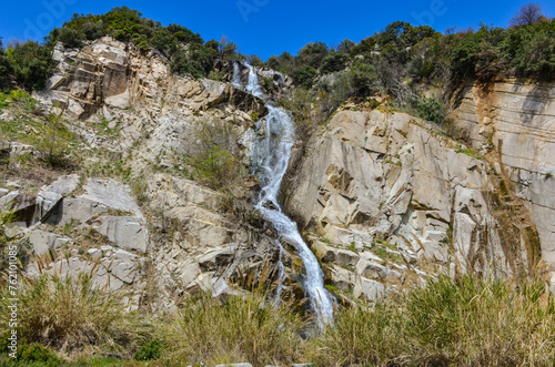 scenic view of Bayir Selale waterfall in Armutlu (Yalova, Turkey)