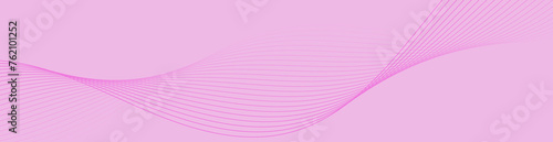 Abstract background with waves for banner. Web banner size. Vector background with lines. Element for design isolated. Pink gradient. Love. Women's Day. Mother's Day