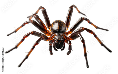 Close Up of Spider on White Background. On a White or Clear Surface PNG Transparent Background. © Usama