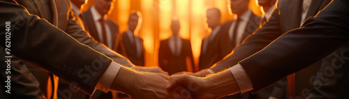 Golden Hour Business Handshake Agreement