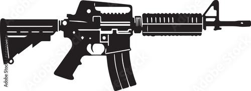 M4-Rifle Silhouettes EPS Weapons Vector Firearms Clipart photo