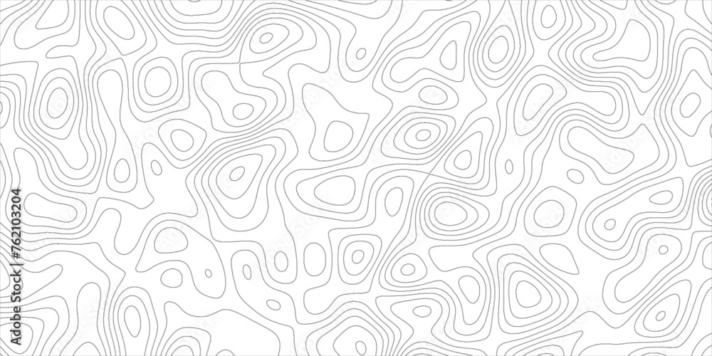 Abstract black & white topography on old paper-textured canvas. cartographic Weave with seamless striped patterns and wavy lines. Geographic mountain terrain.The topo contour map with terrain. - obrazy, fototapety, plakaty 