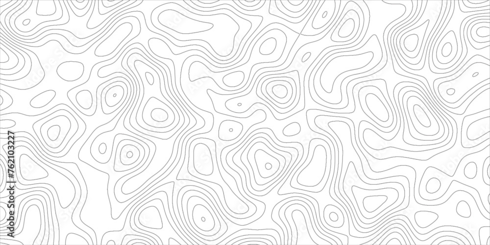Abstract black & white topography on old paper-textured canvas. cartographic Weave with seamless striped patterns and wavy lines. Geographic mountain terrain.The topo contour map with terrain.
