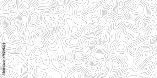 Abstract black & white topography on old paper-textured canvas. cartographic Weave with seamless striped patterns and wavy lines. Geographic mountain terrain.The topo contour map with terrain.