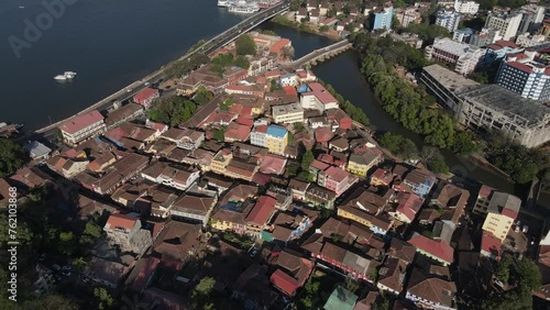 An Aerial shot of Fontainhas in Panjim at Goa, India
 photo