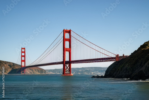 Golden Gate Bridge in San Francisco, California, USA. Famous travel destination.