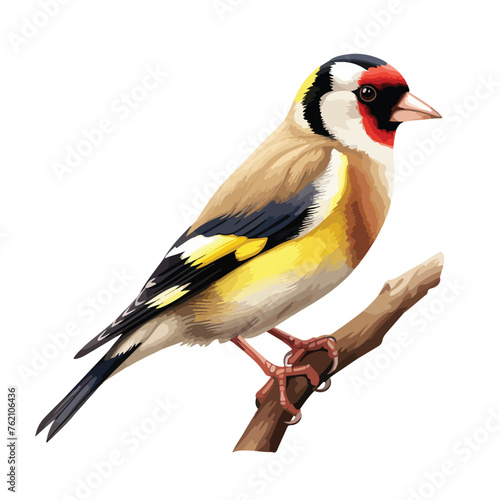 Goldfinch Bird clipart isolated on white background  © Aliha