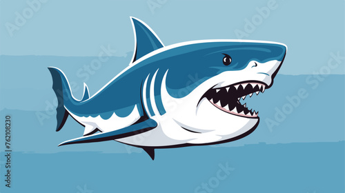 Shark Logo Template Stock Vectors flat vector