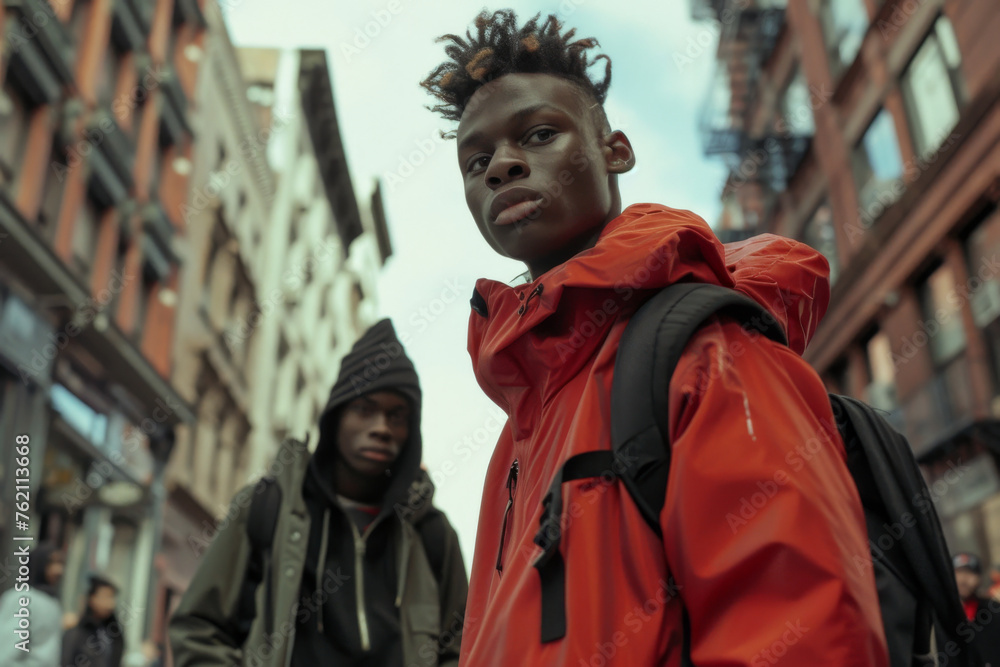 Urban Friends: Teenagers in the City with Fashionable Streetwear Urban Friends: Teenagers in the City with Fashionable Streetwear