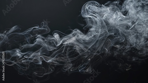Movement of white smoke abstract background,abstarct smoke swirls in black and white colour,White smoke abstract on black background. fire design 