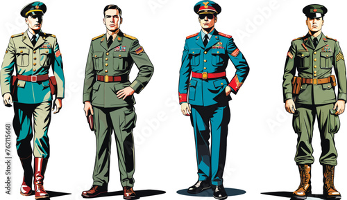 Military man vector, marines, NAVY, army soldier	
