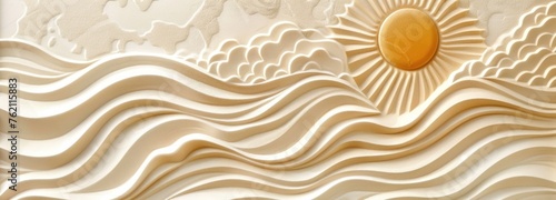 Luxurious Golden Waves Texture - Elegance in Motion Generative AI