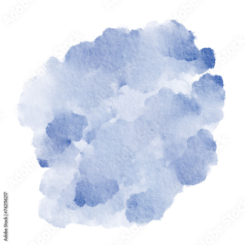 Abstract Pastel Light Navy Blue Watercolor Splash Paper Texture Paint Stain Background Circle