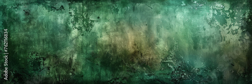 old green wall textures background, vintage green wall, banner, green distressed textured old wall