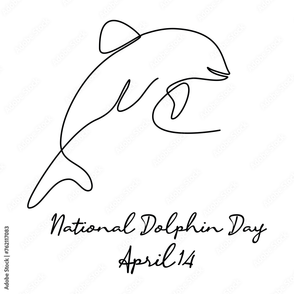 line art of National Dolphin Day good for National Dolphin Day celebrate. line art. illustration. line art of National Dolphin Day good for National Dolphin Day celebrate. line art. illustration.