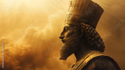 Gilgamesh statue golden hour