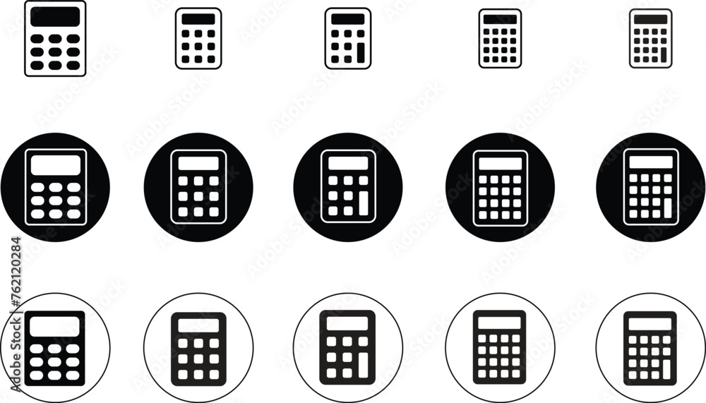 Set of Calculator icons. Savings, finances signs. Economy concept trendy Flat styles for graphic designs and website. Math icons. Element of education illustration isolated on transparent background. Set of Calculator icons. Savings, finances signs. Economy concept trendy Flat styles for graphic designs and website. Math icons. Element of education illustration isolated on transparent background.