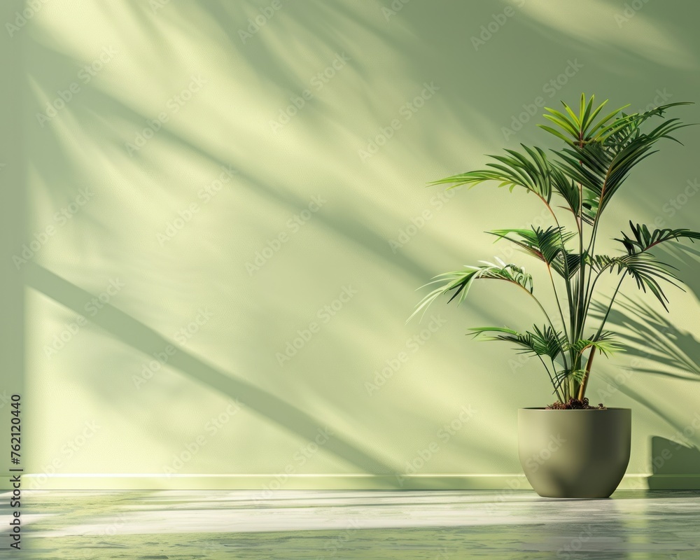 green plant in green living room with copy space green plant in green living room with copy space