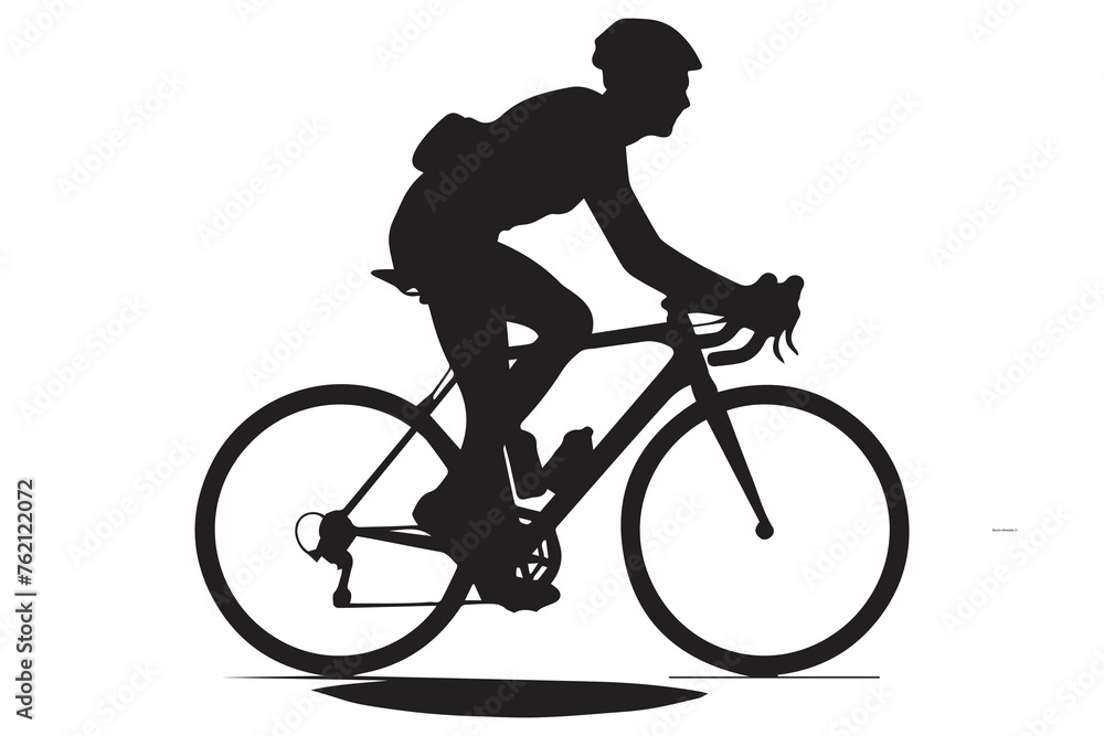 Fototapeta premium Cycling silhouette vector
