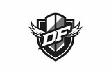  df logo monochrom minimalistic sport stile