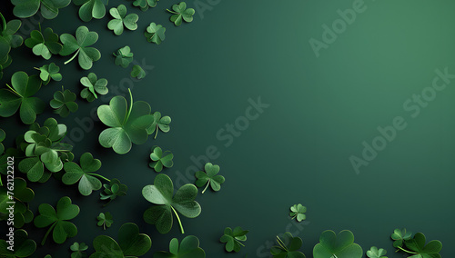 green background with Saint Patrick's Day theme, green color