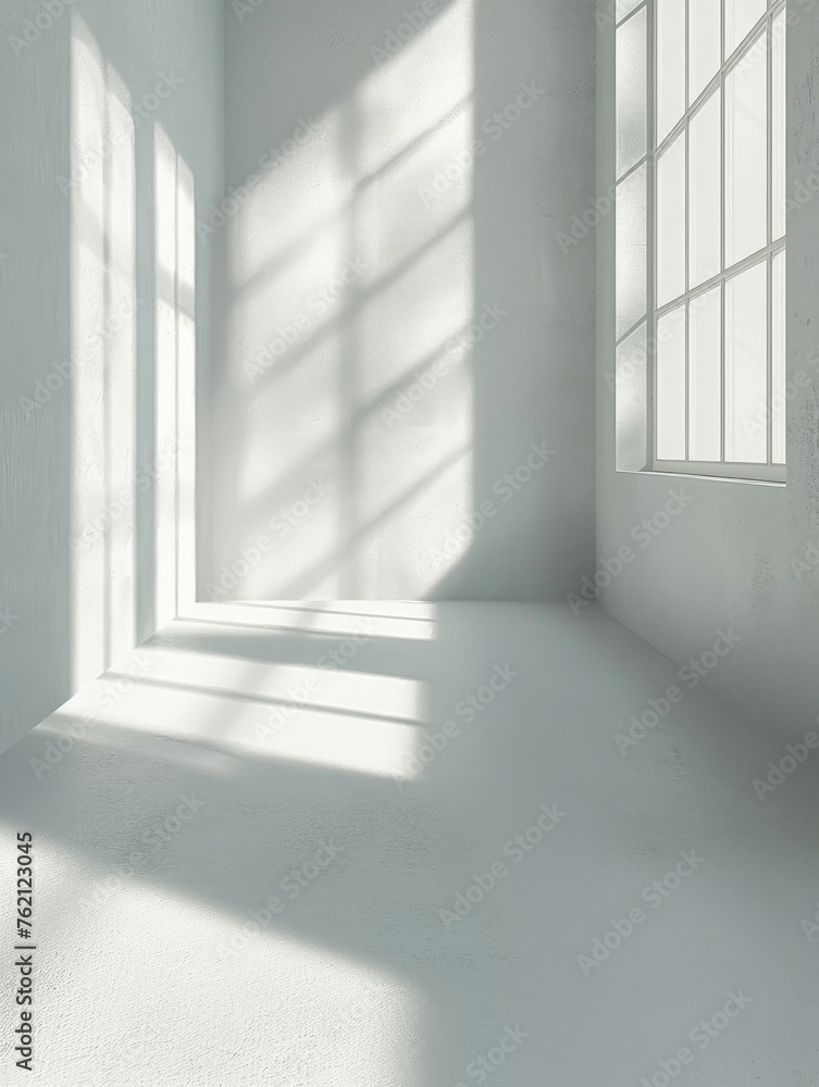 A white wall with a tree branch casting a shadow on it A white wall with a tree branch casting a shadow on it