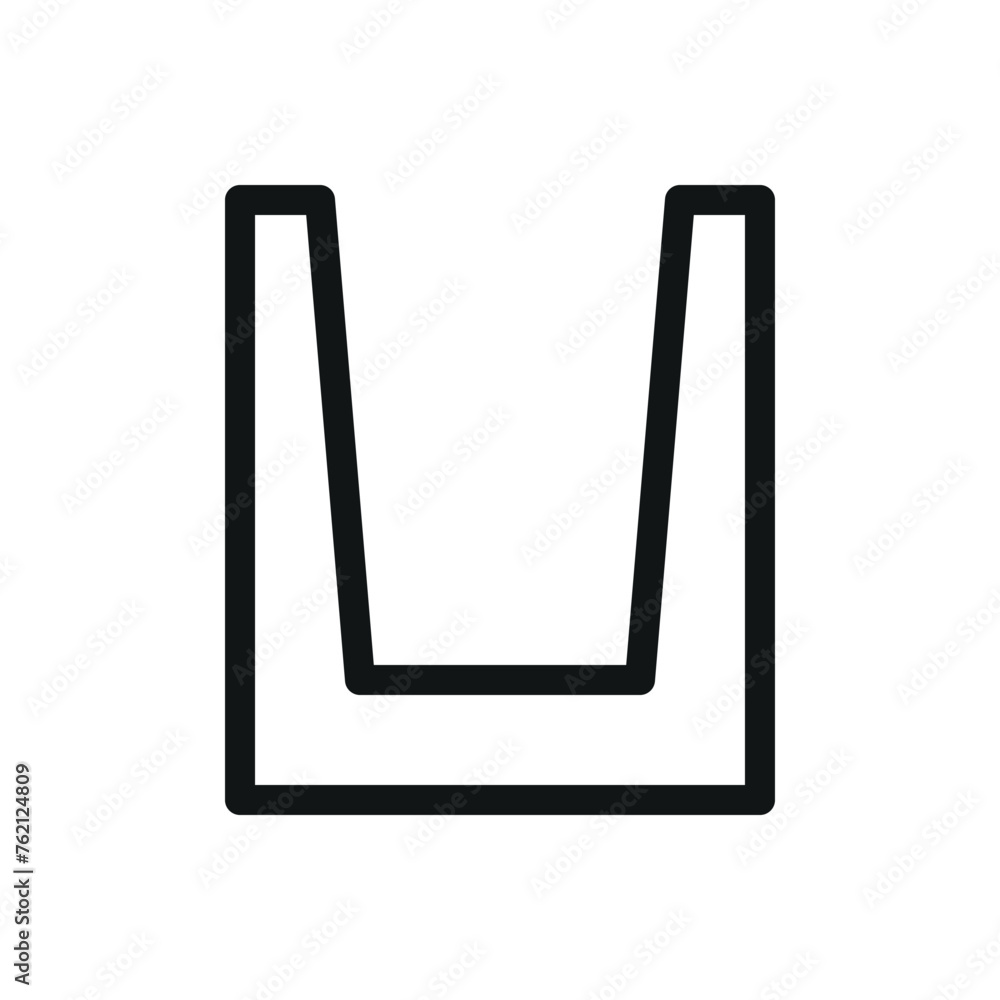Reinforced concrete drainage tray vector isolated icon with editable stroke Reinforced concrete drainage tray vector isolated icon with editable stroke