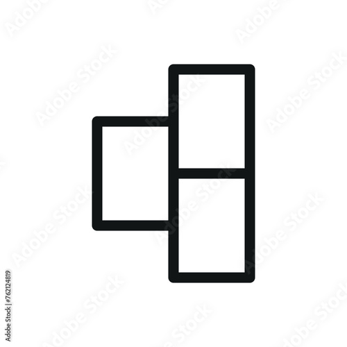 Concrete paving slabs isolated icon, paving stone vector isolated icon with editable stroke