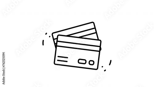 Credit card with smaller credit card design on it; suitable for finance, banking, credit, payment, shopping, transaction, security concepts.
