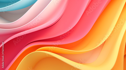 Colorful Wave Design Wallpaper with Smooth Lines and Artistic Texture