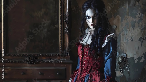 vampires, female vampires, gothic background, halloween image © Nikita