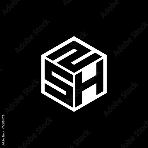 SHZ letter logo design with black background in illustrator. Vector logo  calligraphy designs for logo  Poster  Invitation  etc