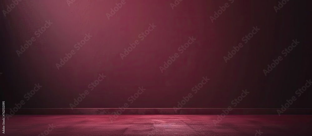 A dimly lit room with brown, purple, and pink tints and shades, featuring a red wall and floor. The horizon shimmers with magenta and liquid electric blue, creating a mesmerizing pattern A dimly lit room with brown, purple, and pink tints and shades, featuring a red wall and floor. The horizon shimmers with magenta and liquid electric blue, creating a mesmerizing pattern