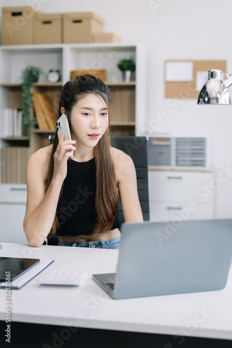 Happy Client customer experience concept. Woman recording phone inquiry with checkboxes, smiling face rating excellent for satisfaction survey.