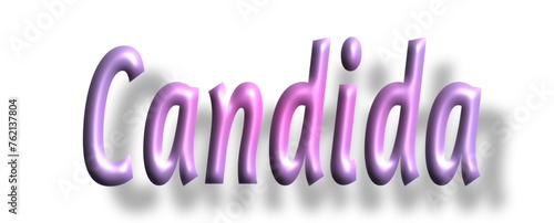  Candida - pink color - female name - three-dimensional effect tubular writing - Vector graphics - Word for  presentations, greetings, banners, card, prints, cricut, silhouette, sublimation