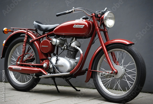Old Japanese motorcycle 3d isolated