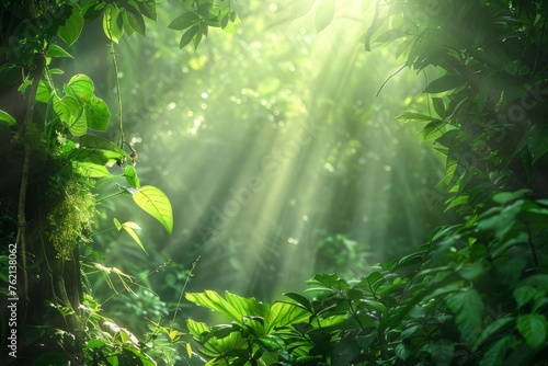 Professional Photography of a Lush Green Forest Canopy, Generative AI