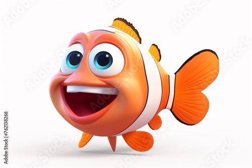 a cartoon fish with a smile