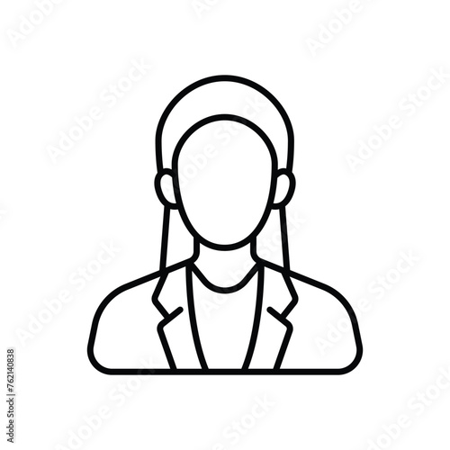 Thin line Businesswomen vetor icon