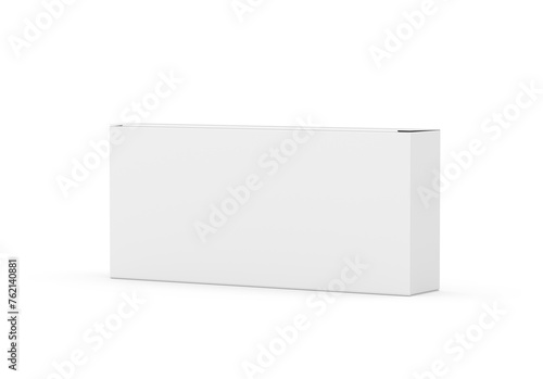 Wallpaper Mural 3d Empty White Rectangular Cardboard Box Mock Up Design Isolated On White Background 3D Illustration Torontodigital.ca