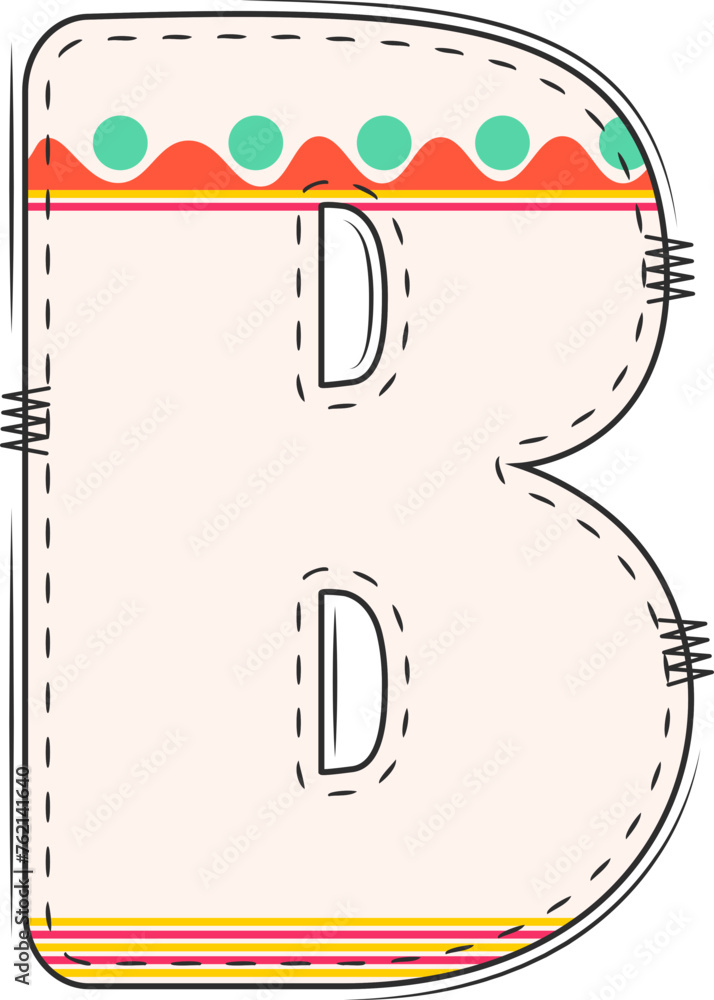 Obraz premium BOHO Alphabet doodle