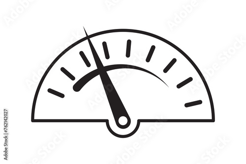 Speedometer icon sign. Measurement signs and symbols. data and analytics with outline style