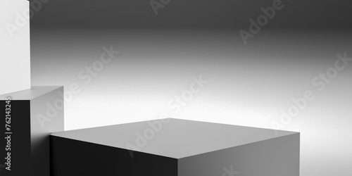 display podium for product showcasing on gradient backdrop. monochrome stand offers clean, modern items displayed. Perfect for retail marketing, online store visuals, and promotional material design © Celt Studio